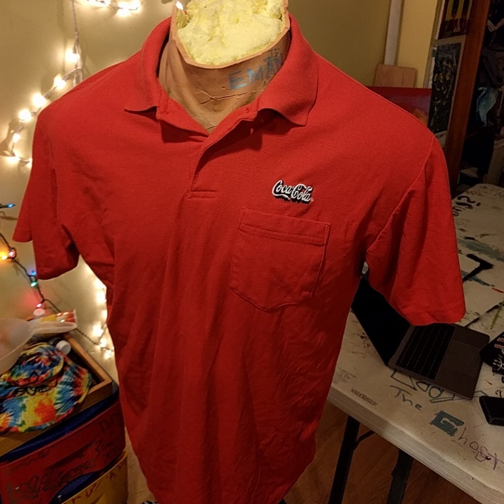 Vintage Coca-Cola polo shirt with front pocket